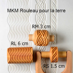 
  ROULEAU A POIGNEE 3 CM - BRAID - Outils pour décorer l'argile - Cigale et Fourmi