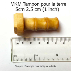 
  TAMPON ROND 2,5 CM - TURTLE - Outils pour décorer l'argile - Cigale et Fourmi