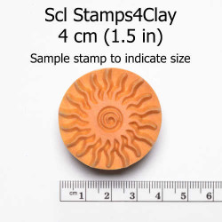 
  TAMPON ROND 4 CM - COMPASS - Outils pour décorer l'argile - Cigale et Fourmi