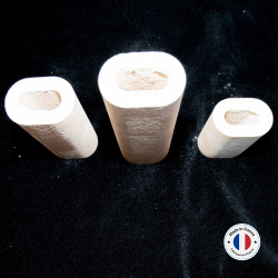 QUILLE OVALE HAUTEUR 500 mm - DIAMÈTRE 60 X 40 mm - ALCORIT 1350°C