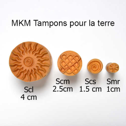 TAMPON ROND 1 CM - SNOWFLAKE