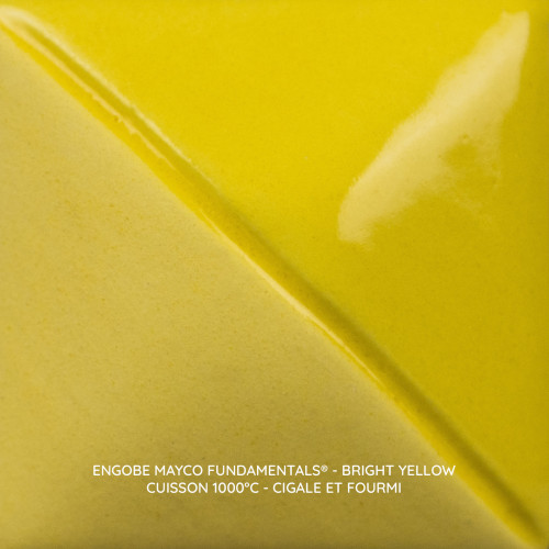 
  ENGOBE MAYCO FUNDAMENTALS - BRIGHT YELLOW - 118 ml - Engobe liquide MAYCO FUNDAMENTALS® UNDERGLAZES 1000°C - 1280°C - Cigale et Fourmi