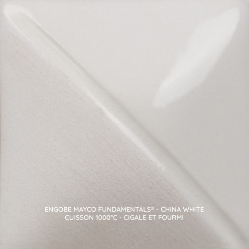 
  ENGOBE MAYCO FUNDAMENTALS - CHINA WHITE - 118 ml - Engobe liquide MAYCO FUNDAMENTALS® UNDERGLAZES 1000°C - 1280°C - Cigale et Fourmi