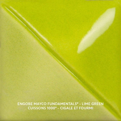 
  ENGOBE MAYCO FUNDAMENTALS - LIME GREEN - 118 ml - Engobe liquide MAYCO FUNDAMENTALS® UNDERGLAZES 1000°C - 1280°C - Cigale et Fourmi