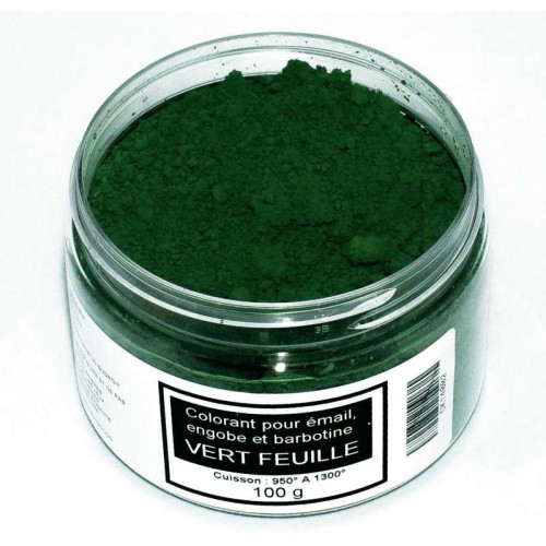 
  Colorant vert feuille émaux & barbotine - 100g - Colorants de masse - Cigale et Fourmi