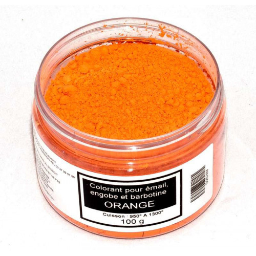 Colorant orange émaux & barbotine - 100g - Colorants de masse - Cigale et Fourmi