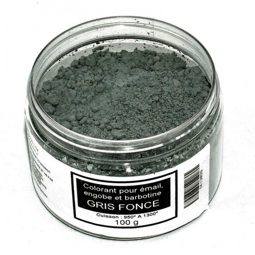 
  Colorant gris foncé émaux & barbotine - 100g - Colorants de masse - Cigale et Fourmi