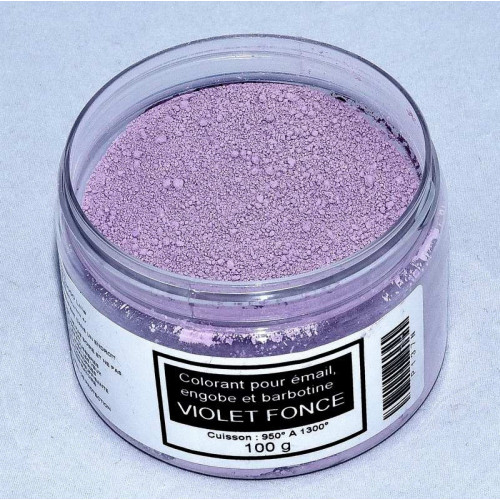 
  Colorant violet foncé émaux & barbotine - 100g - Colorants de masse - Cigale et Fourmi