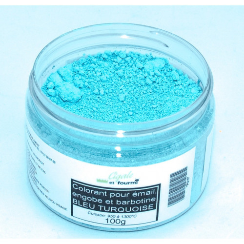 
  Colorant bleu turquoise émaux & barbotine - 100g - Colorants de masse - Cigale et Fourmi