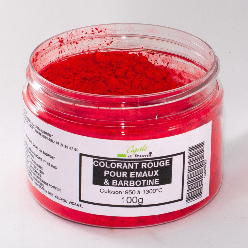 Colorant rouge émaux & barbotine - 100g - Colorants de masse - Cigale et Fourmi